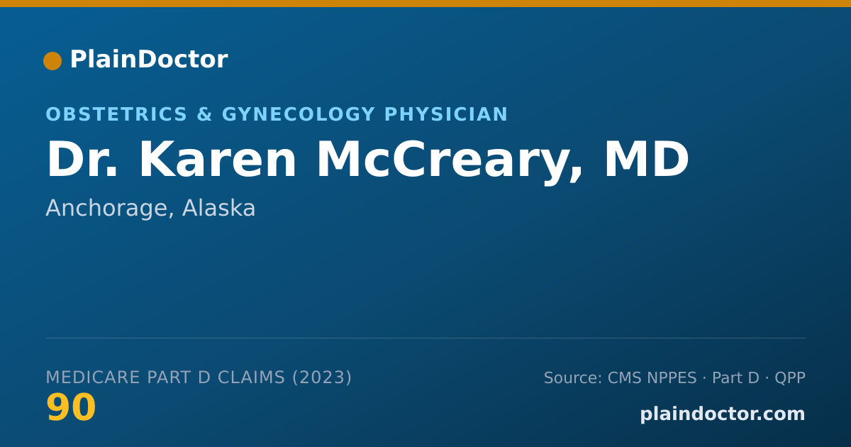 Shareable card for Karen McCreary, MD - Obstetrics & Gynecology Physician, Anchorage, AK