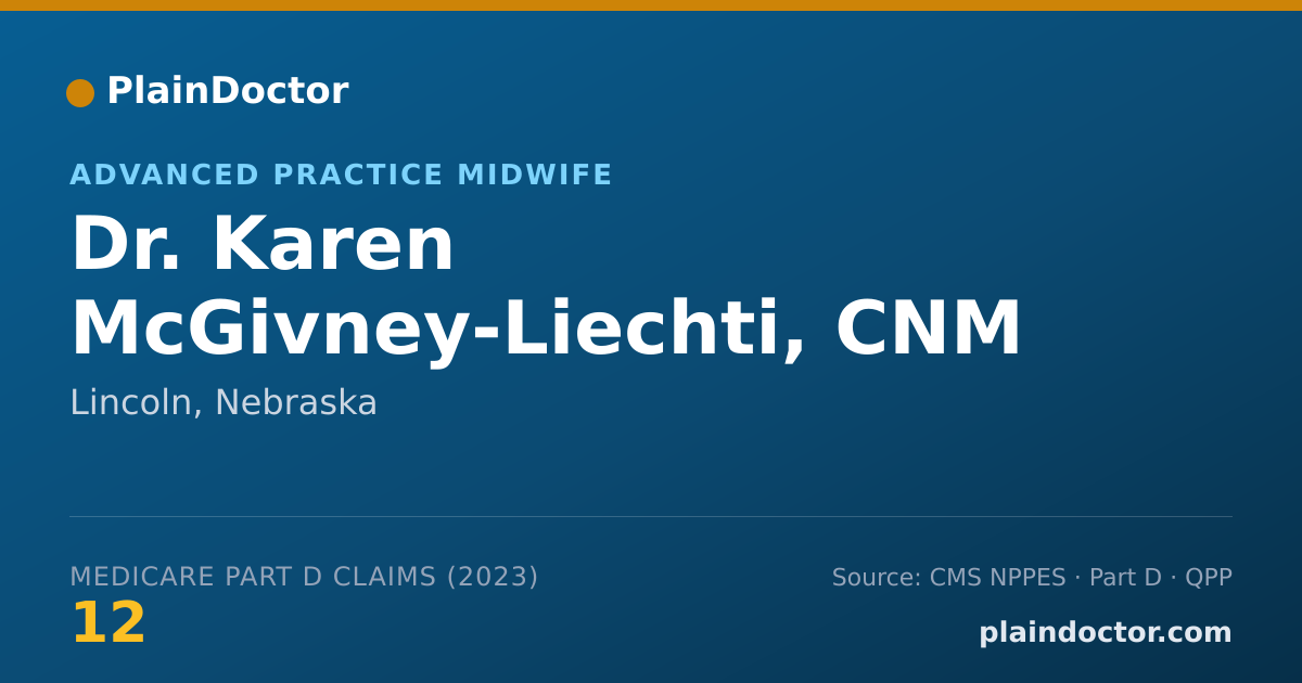 Shareable card for Karen McGivney-Liechti, CNM - Advanced Practice Midwife, Lincoln, NE