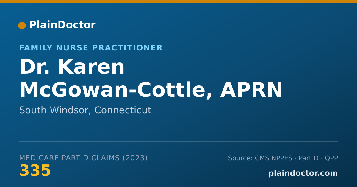 Shareable card for Karen McGowan-Cottle, APRN FNP-BC - Family Nurse Practitioner, South Windsor, CT