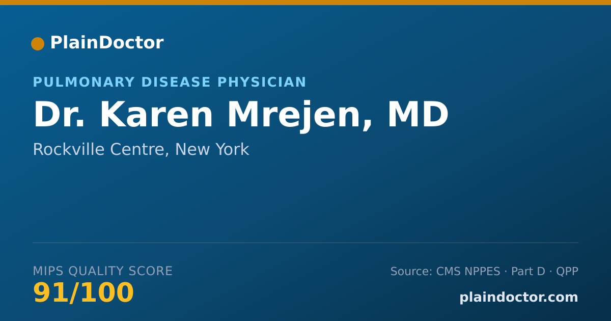 Shareable card for Karen Mrejen, MD - Pulmonary Disease Physician, Rockville Centre, NY