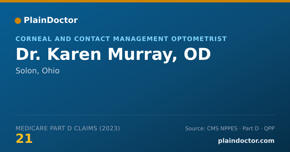 Shareable card for Karen Murray, OD - Corneal and Contact Management Optometrist, Solon, OH