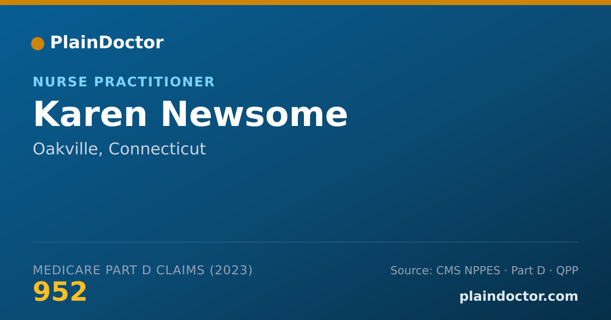 Shareable card for Karen Newsome - Nurse Practitioner, Oakville, CT