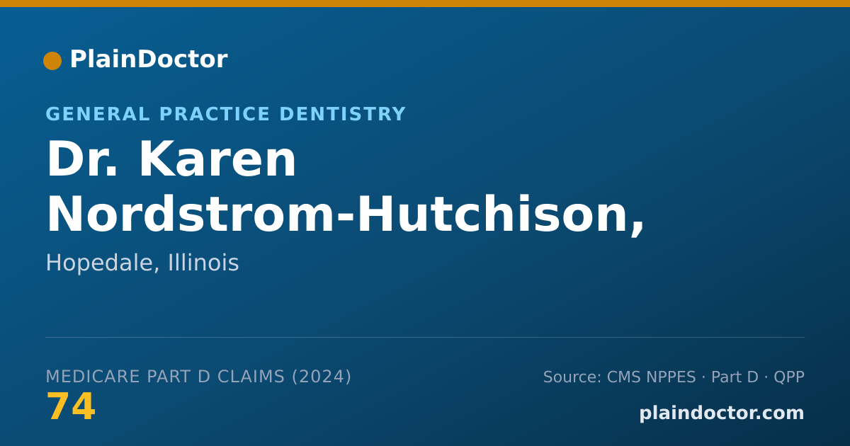 Shareable card for Karen Nordstrom-Hutchison, D.D.S. - General Practice Dentistry, Hopedale, IL