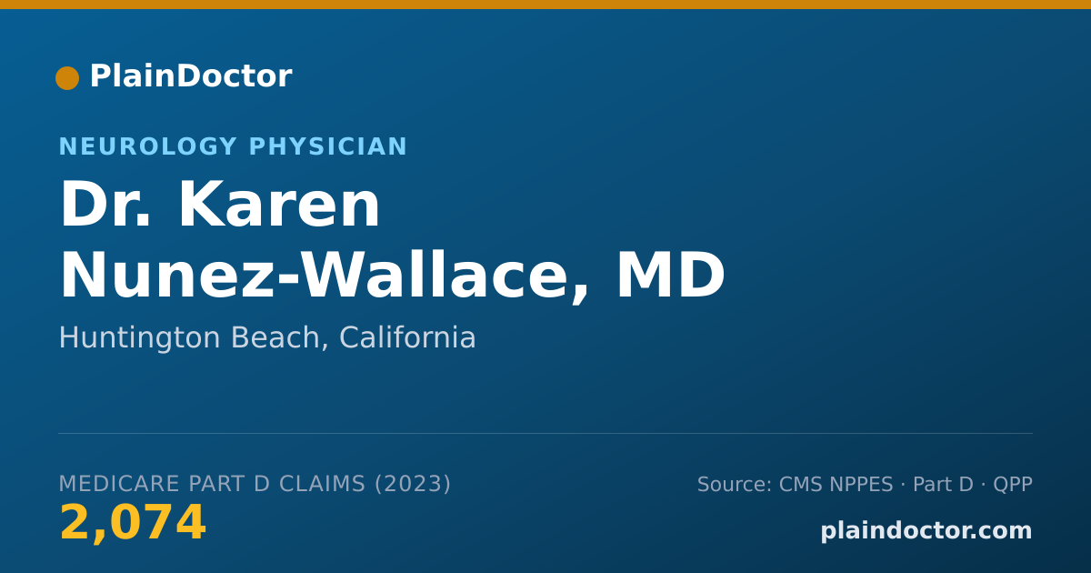 Shareable card for Karen Nunez-Wallace, MD - Neurology Physician, Huntington Beach, CA