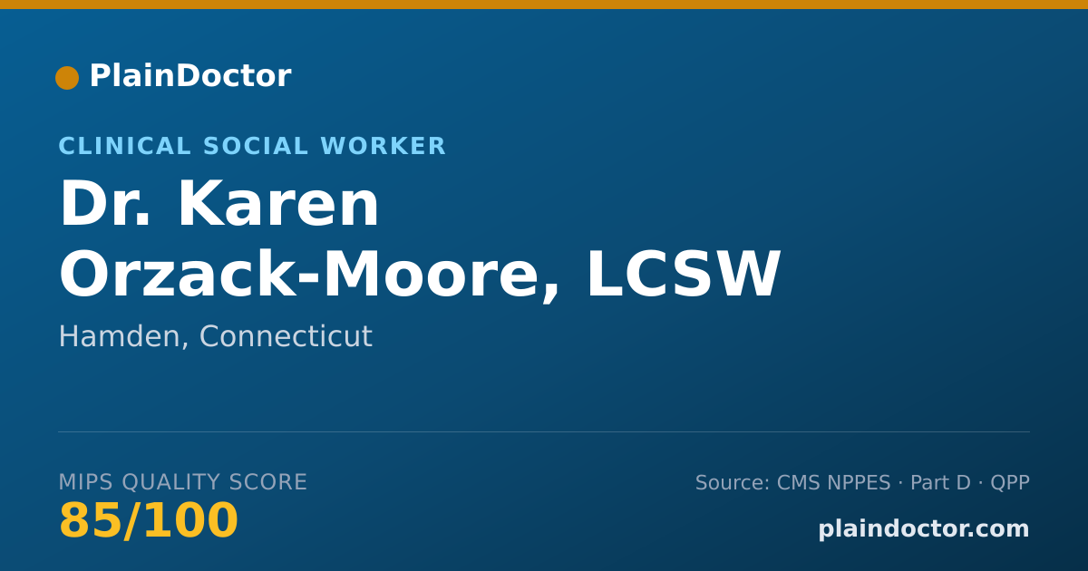 Shareable card for Karen Orzack-Moore, LCSW - Clinical Social Worker, Hamden, CT