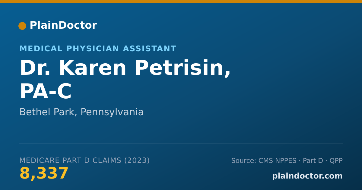 Shareable card for Karen Petrisin, PA-C - Medical Physician Assistant, Bethel Park, PA
