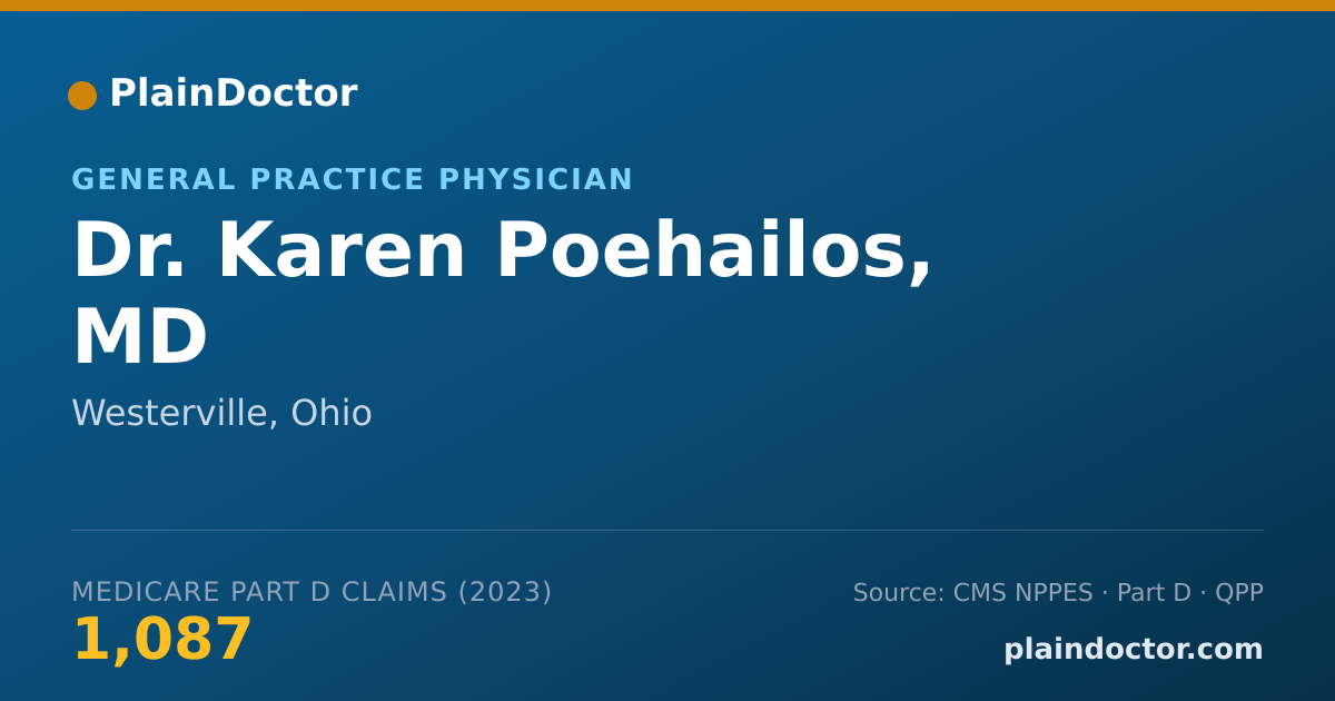 Shareable card for Karen Poehailos, MD - General Practice Physician, Westerville, OH