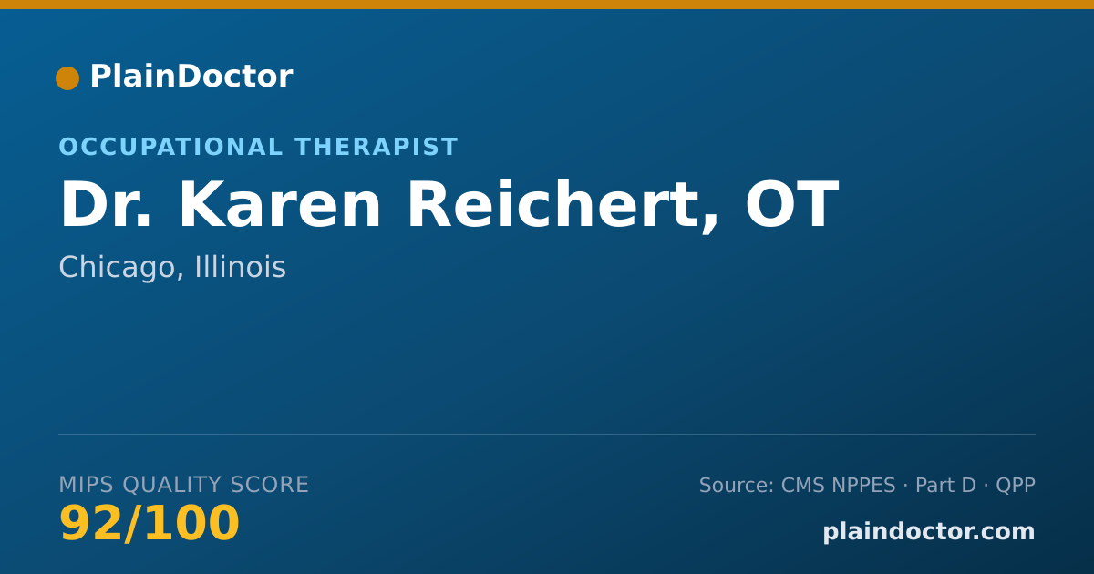 Shareable card for Karen Reichert, OT - Occupational Therapist, Chicago, IL