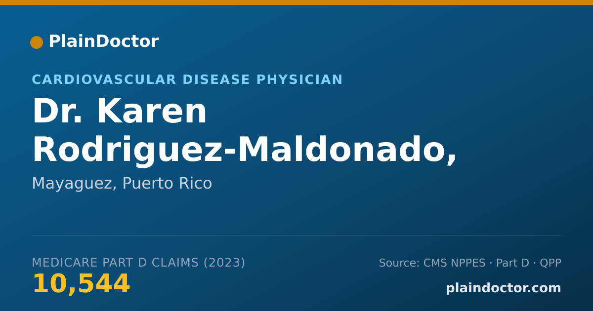 Shareable card for Karen Rodriguez-Maldonado, M.D. - Cardiovascular Disease Physician, Mayaguez, PR