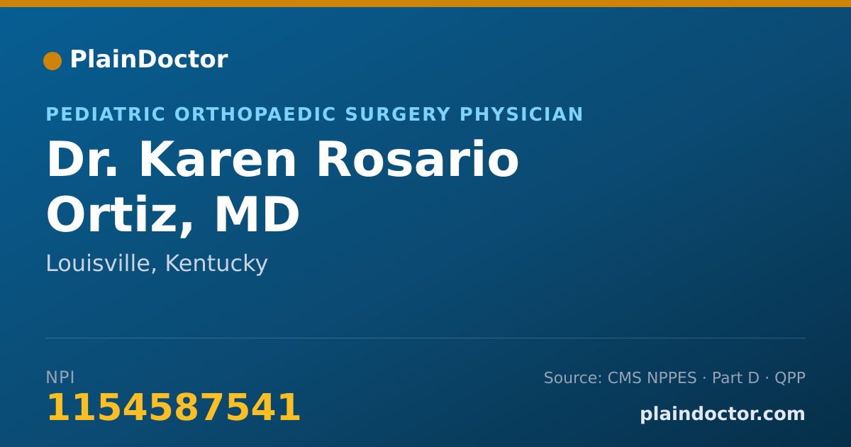 Shareable card for Karen Rosario Ortiz, MD - Pediatric Orthopaedic Surgery Physician, Louisville, KY