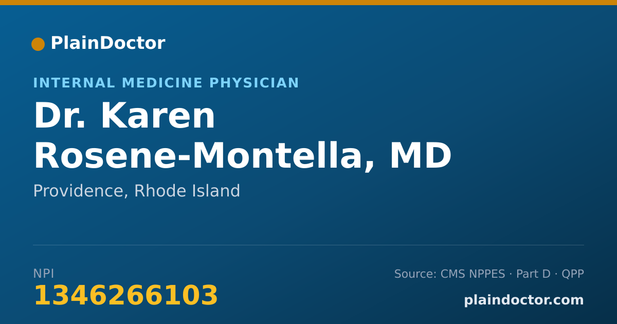 Shareable card for Karen Rosene-Montella, MD - Internal Medicine Physician, Providence, RI