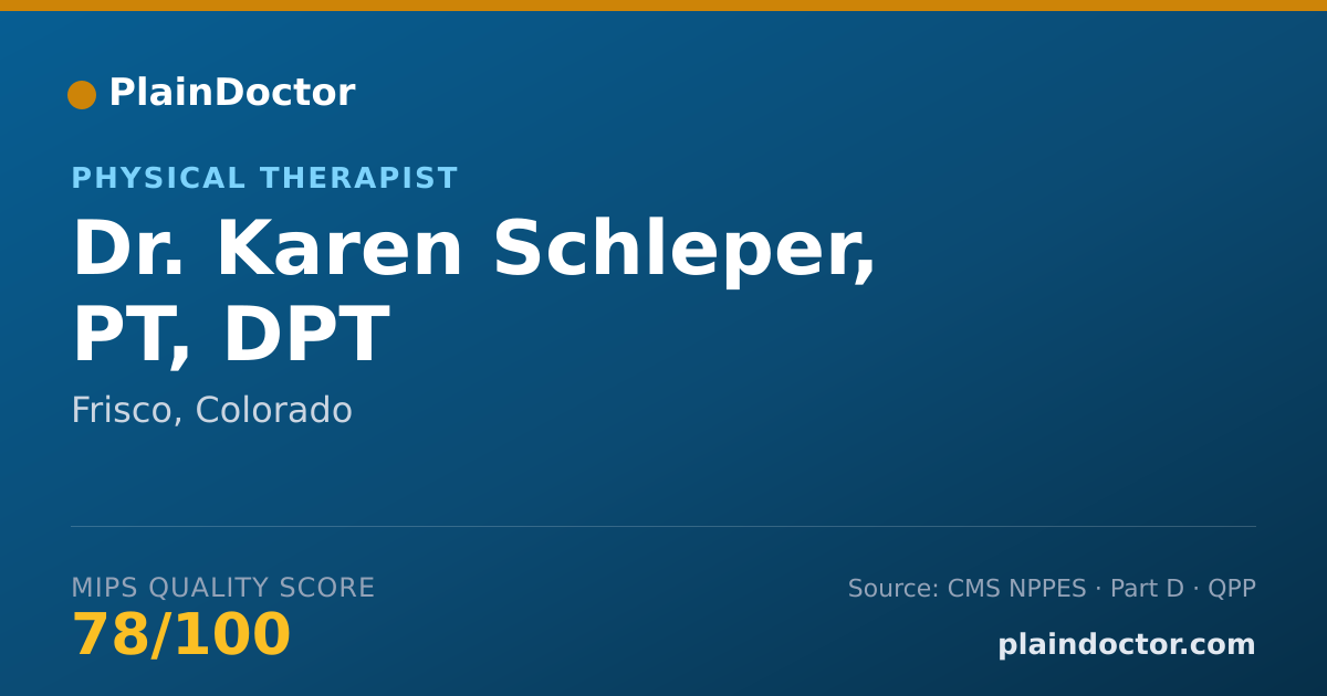 Shareable card for Karen Schleper, PT, DPT - Physical Therapist, Frisco, CO