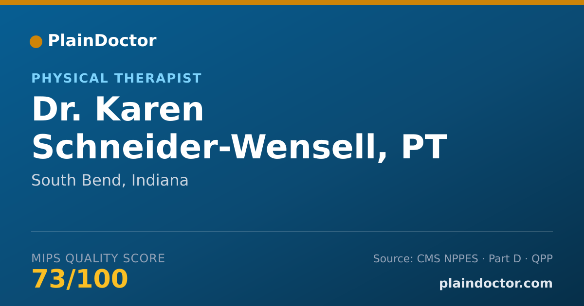 Shareable card for Karen Schneider-Wensell, PT - Physical Therapist, South Bend, IN