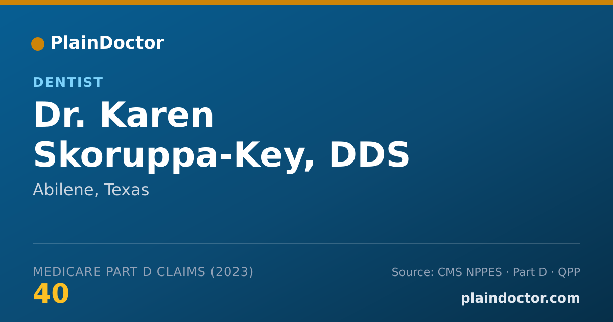 Shareable card for Karen Skoruppa-Key, DDS - Dentist, Abilene, TX