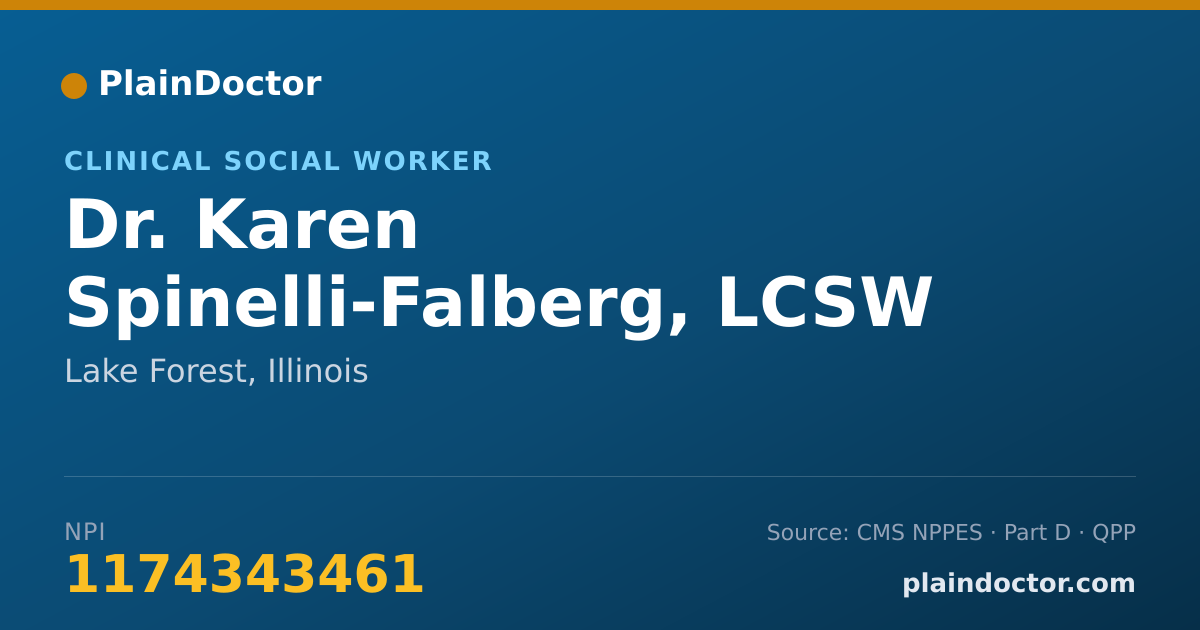 Shareable card for Karen Spinelli-Falberg, LCSW - Clinical Social Worker, Lake Forest, IL