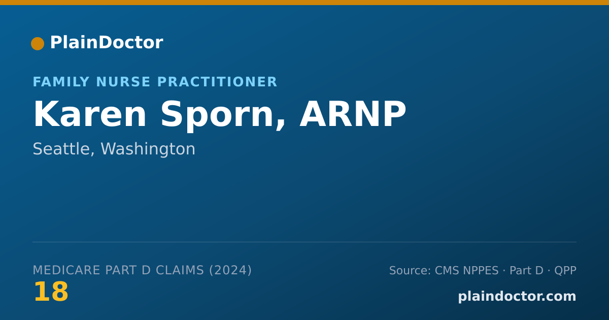 Shareable card for Karen Sporn, ARNP - Family Nurse Practitioner, Seattle, WA