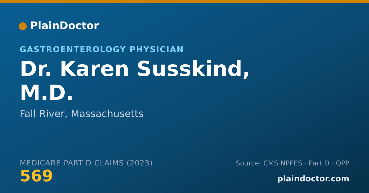 Shareable card for Karen Susskind, M.D. - Gastroenterology Physician, Fall River, MA