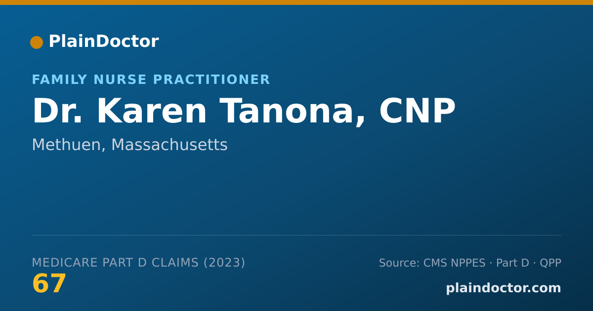 Shareable card for Karen Tanona, CNP - Family Nurse Practitioner, Methuen, MA