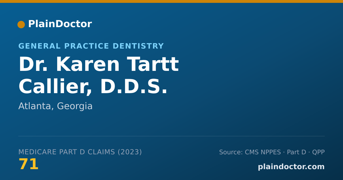 Shareable card for Karen Tartt Callier, D.D.S. - General Practice Dentistry, Atlanta, GA