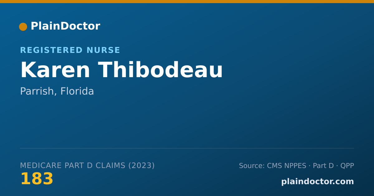 Shareable card for Karen Thibodeau - Registered Nurse, Parrish, FL