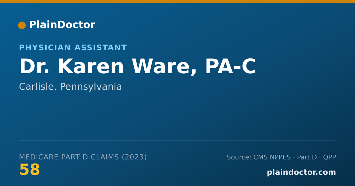 Shareable card for Karen Ware, PA-C - Physician Assistant, Carlisle, PA