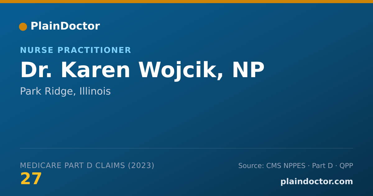 Shareable card for Karen Wojcik, NP - Nurse Practitioner, Park Ridge, IL