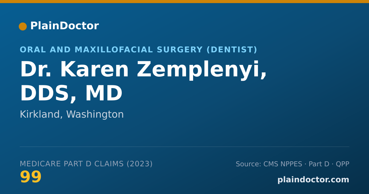 Shareable card for Karen Zemplenyi, DDS, MD - Oral and Maxillofacial Surgery (Dentist), Kirkland, WA