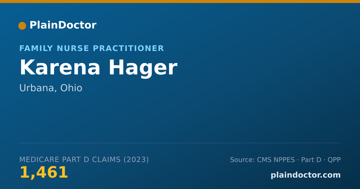 Shareable card for Karena Hager - Family Nurse Practitioner, Urbana, OH