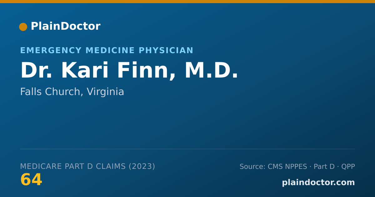 Shareable card for Kari Finn, M.D. - Emergency Medicine Physician, Falls Church, VA