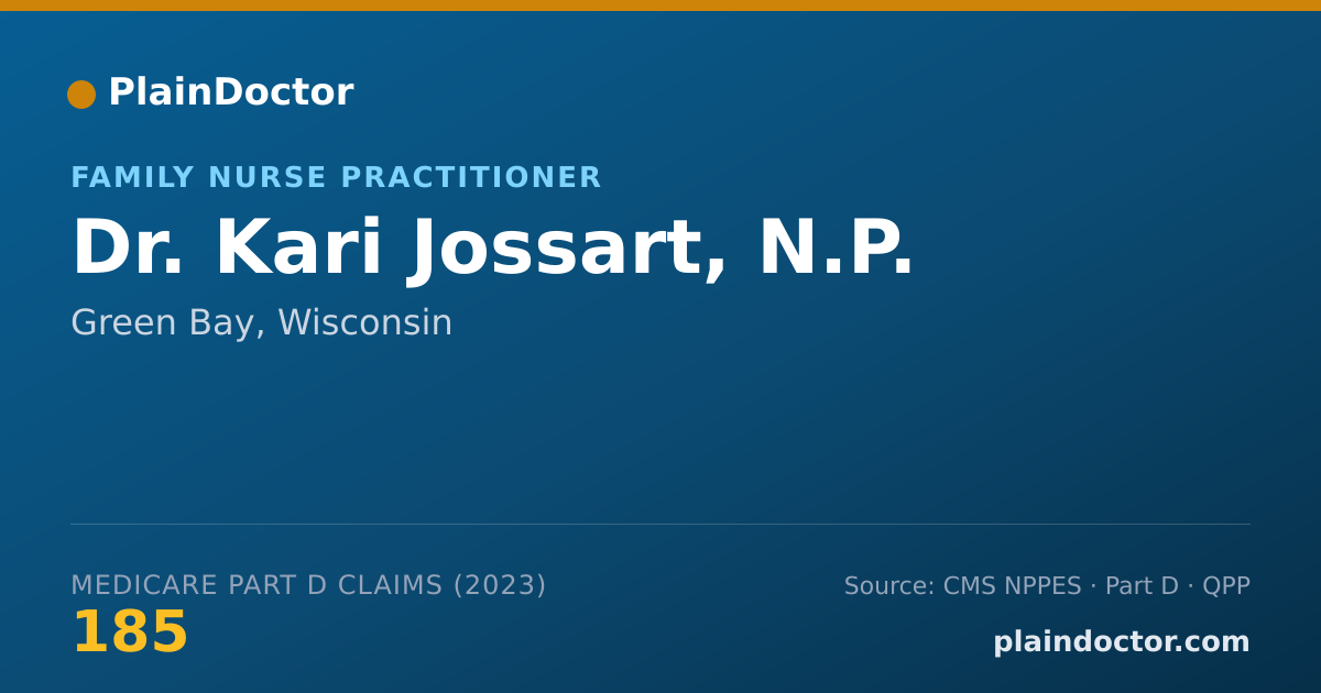 Shareable card for Kari Jossart, N.P. - Family Nurse Practitioner, Green Bay, WI