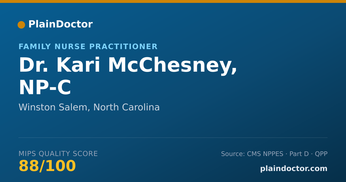 Shareable card for Kari McChesney, NP-C - Family Nurse Practitioner, Winston Salem, NC