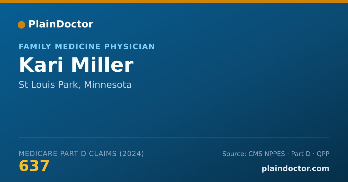 Shareable card for Kari Miller - Family Medicine Physician, St Louis Park, MN