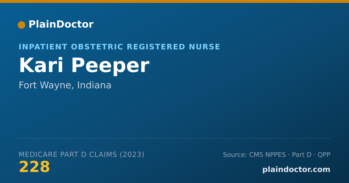 Shareable card for Kari Peeper - Inpatient Obstetric Registered Nurse, Fort Wayne, IN