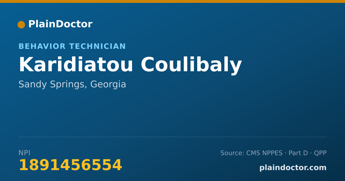 Shareable card for Karidiatou Coulibaly - Behavior Technician, Sandy Springs, GA