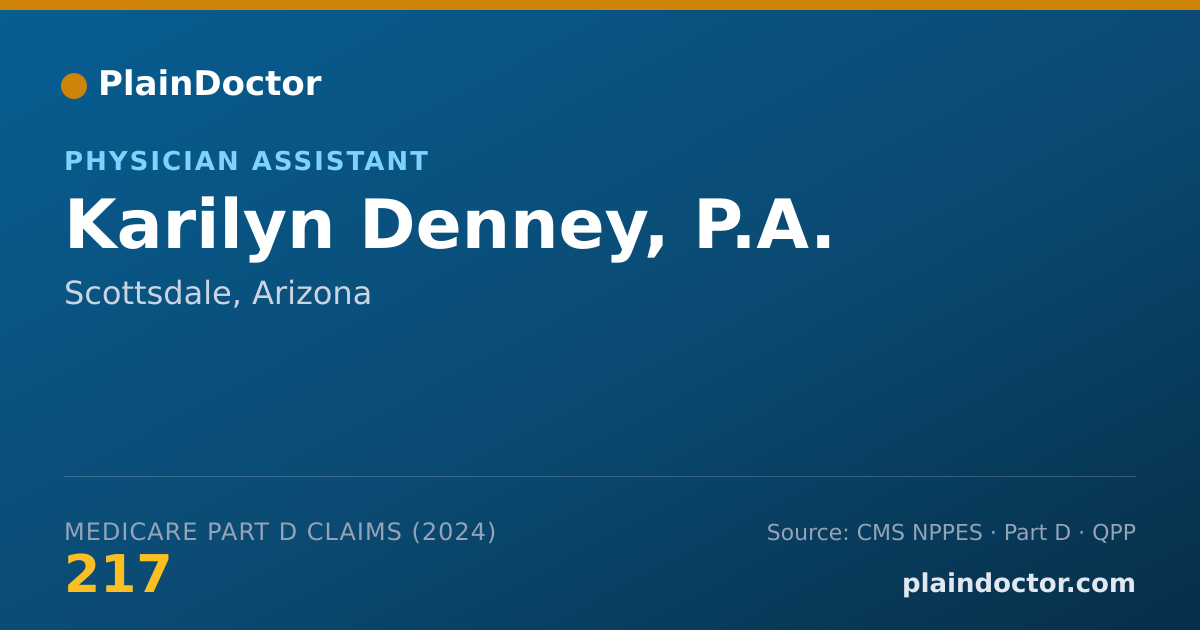 Shareable card for Karilyn Denney, P.A. - Medical Physician Assistant, Scottsdale, AZ