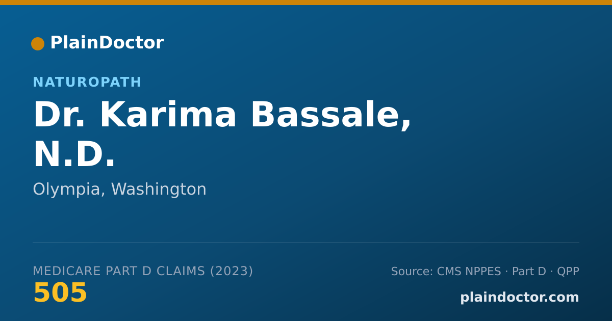 Shareable card for Karima Bassale, N.D. - Naturopath, Olympia, WA