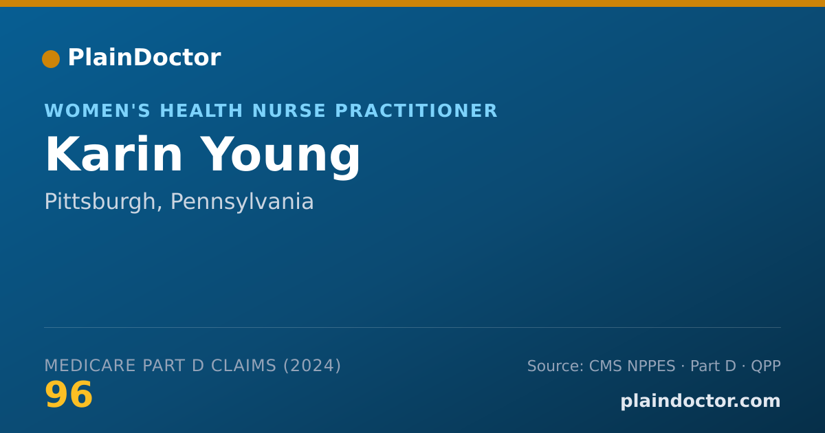 Shareable card for Karin Young - Women's Health Nurse Practitioner, Pittsburgh, PA