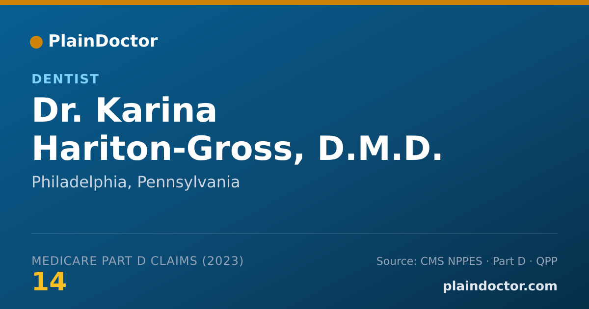 Shareable card for Karina Hariton-Gross, D.M.D. - Dentist, Philadelphia, PA