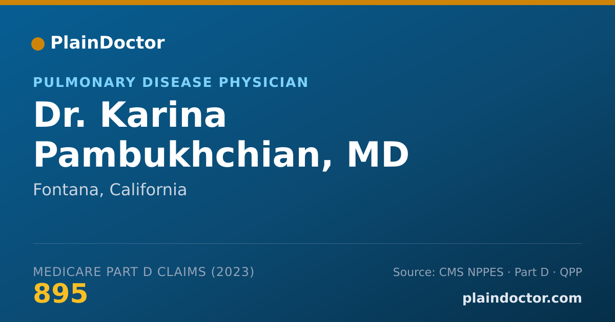 Shareable card for Karina Pambukhchian, MD - Pulmonary Disease Physician, Fontana, CA