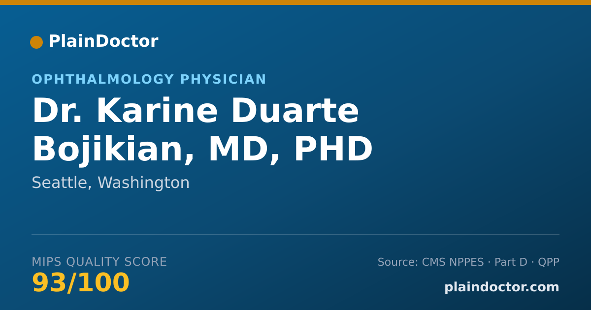 Shareable card for Karine Duarte Bojikian, MD, PHD - Ophthalmology Physician, Seattle, WA