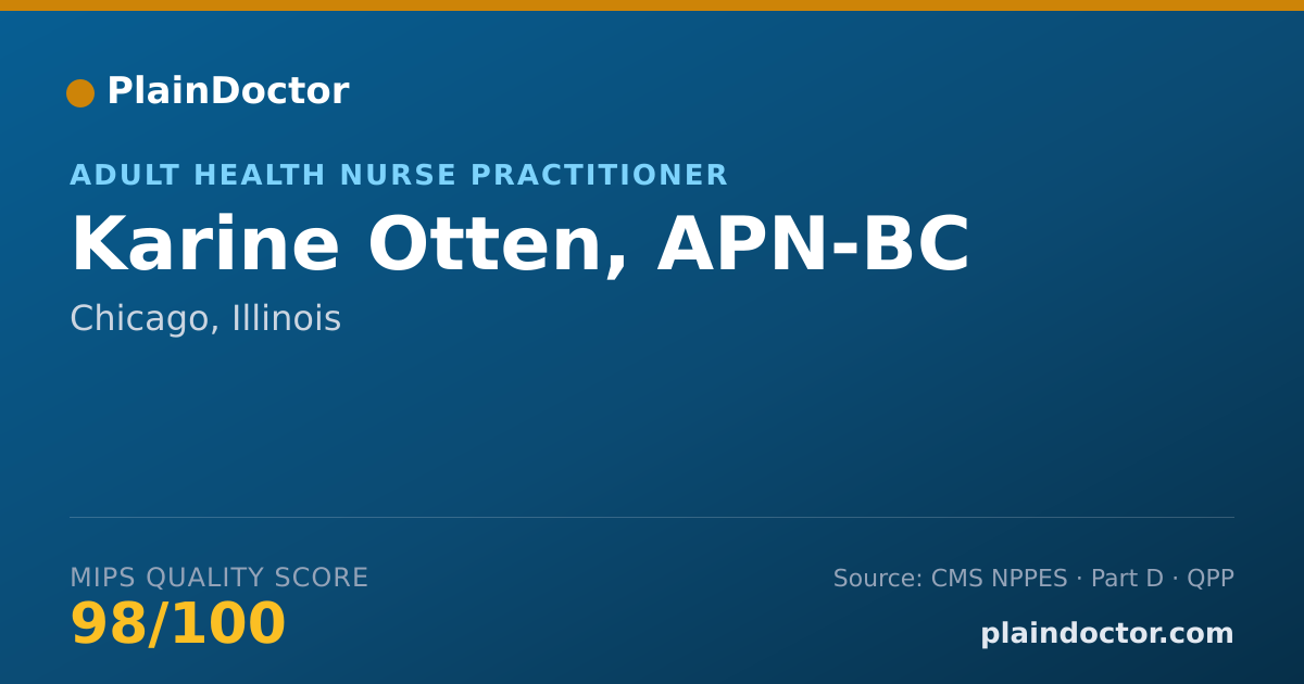 Shareable card for Karine Otten, APN-BC - Adult Health Nurse Practitioner, Chicago, IL