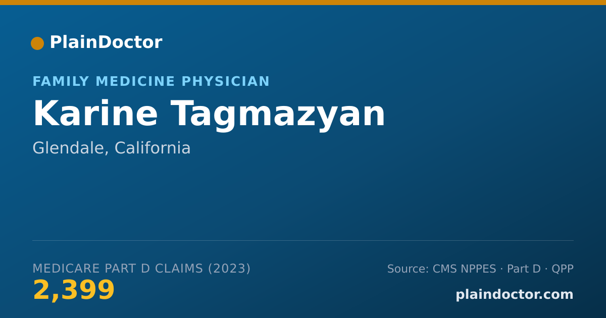 Shareable card for Karine Tagmazyan - Family Medicine Physician, Glendale, CA