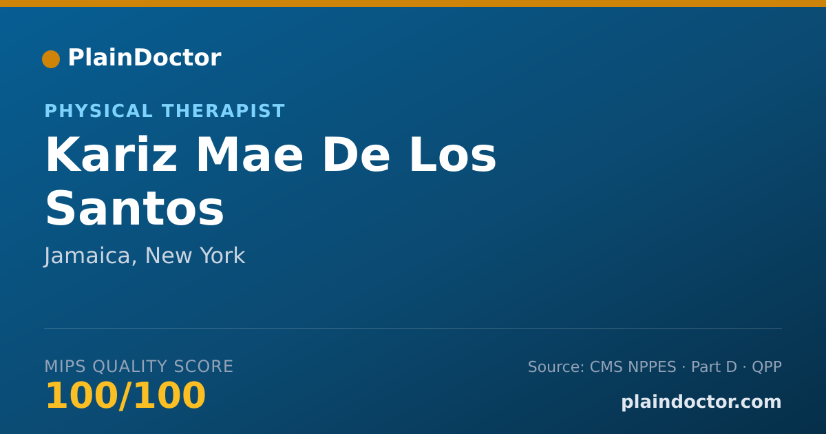 Shareable card for Kariz Mae De Los Santos - Physical Therapist, Jamaica, NY