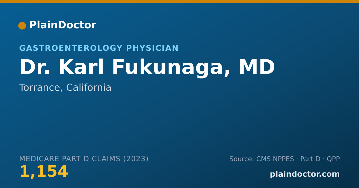 Shareable card for Karl Fukunaga, MD - Gastroenterology Physician, Torrance, CA