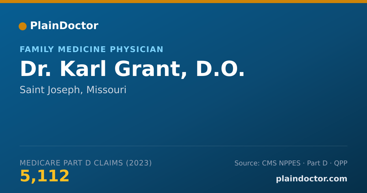 Shareable card for Karl Grant, D.O. - Family Medicine Physician, Saint Joseph, MO