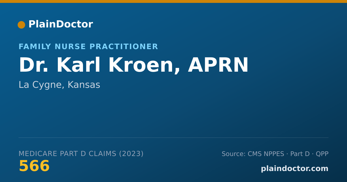 Shareable card for Karl Kroen, APRN - Family Nurse Practitioner, La Cygne, KS