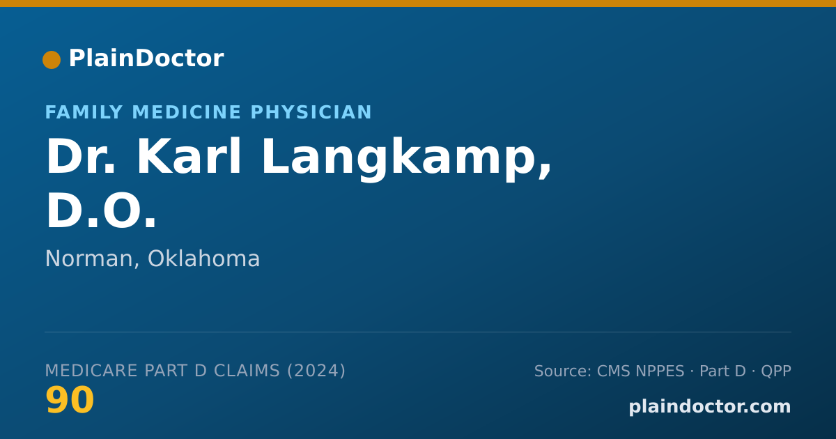 Shareable card for Karl Langkamp, D.O. - Family Medicine Physician, Norman, OK