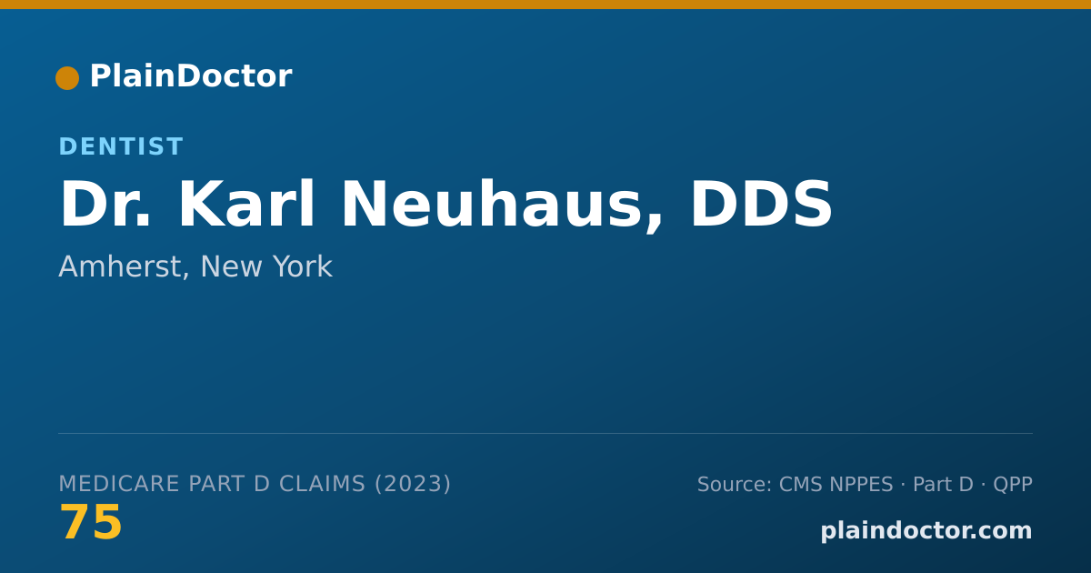 Shareable card for Karl Neuhaus, DDS - Dentist, Amherst, NY