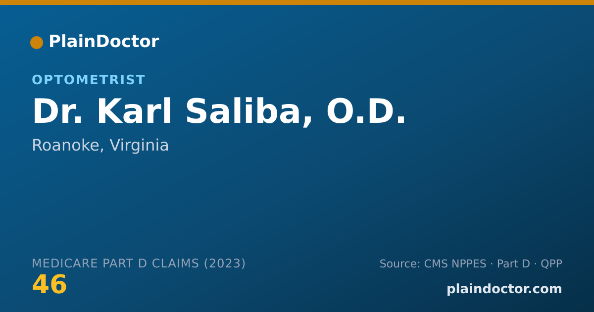 Shareable card for Karl Saliba, O.D. - Optometrist, Roanoke, VA