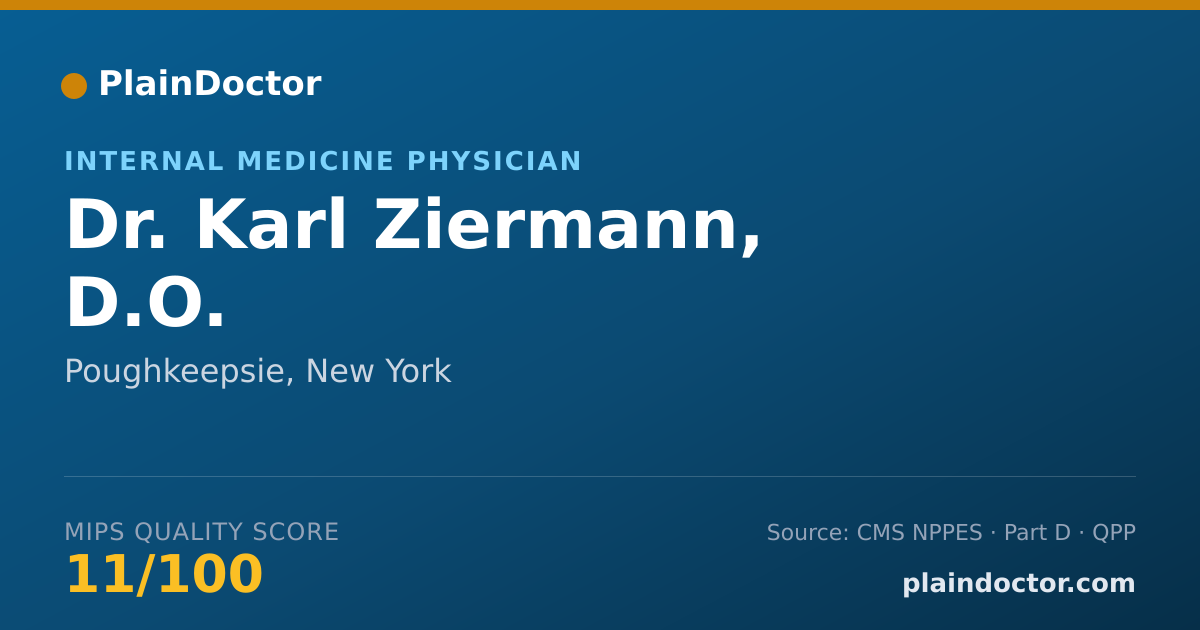 Shareable card for Karl Ziermann, D.O. - Internal Medicine Physician, Poughkeepsie, NY